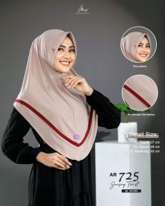 Jilbab hijab kerudung bergo krudung wanita dewasa jersey instan terbaru new terlaris terkini modern kekinian murah viral 2023 Arrafi AR 725 adem mudah di bentuk cantik pet antem bahan cantik bayar di tempat COD gratis ongkir daily simple lise garis best