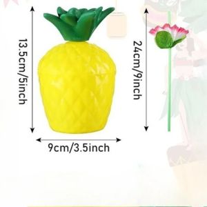 1PCS Summer Tropical Pineapple Coconut Drinking Cup Juice Cups Straw Luau Flamingo Beach Pool Party Hawaiian Decoration LIJIAOs