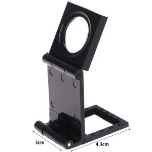10X 28mm Folding Magnifier Stand Loupe with Scale for Textile Optical Glass Tool