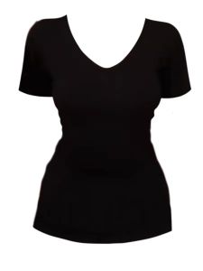 Áo Thun Tay Ngắn Cổ Chữ V Màu Trắng Cỡ Lớn Cho Nữ Mùa Hè 2025 Áo Thun Bó Sát Eo Thấp Kiểu Mới Chất Liệu Cotton Pha Trộn