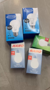 Bóng đèn sợi đốt  40w 60w 100w 200w đui E27 thắp sáng sưởi ấm (giao ngẫu nhiên)