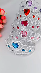 Girls Princess Crown Headwear Hair Ornament Fashion Plastic Hair Accessories Photo Prop