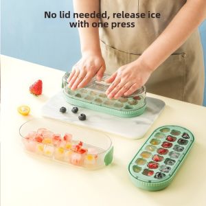 Food Grade Pressable Plastic Ice Maker With Lid