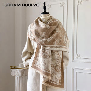 Floral Imitation Cashmere Thickened Scarf New Style