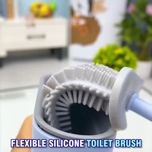 Sikat Toilet Gagang Brush Silikon Pembersih Closet WC Kamar Mandi Unik