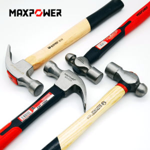 Mini round Head Hammer Sheep Horn Hand Tool Wood Handle Hammer Black Carbon Steel Hammer for Home Hardware Woodworking