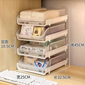 Dormitory Host Cabinet Renovation Storage Wizard! Student Bedroom Cabinet Multi-layer Storage Shelf Hook Tissue Paper Organizer