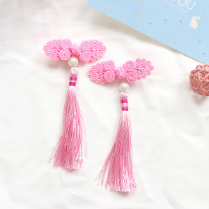 Chinese New Year Bell Decorations Fur Hair Accessories for Girls Babies Hanfu Tang Costume Childrens Traditional Festive Hairpins