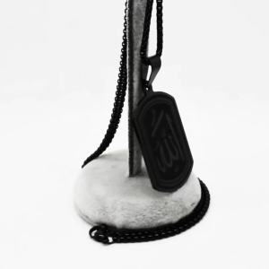 Islamic Arab Allah Blessing God Necklaces Men/Women Stainless Steel Black Color Arabic Necklace Jewelry Acero Inoxidable Joyeria