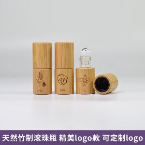 Basic Set Bamboo Essential Oil Roller Bottle Lemon Mint Lavender Pattern for DoTerra Suitable Any Skin Type Beauty Tool