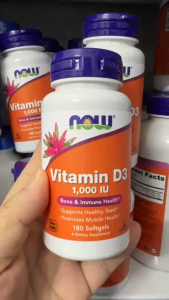 Viên uống Now Vitamin D3 1.000 IU – Hỗ trợ hấp thụ canxi tăng cường sức khỏe xương tăng đề kháng miễn dịch