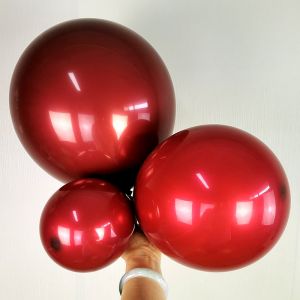 Double Layer 10 Inch Red Balloons Cherry Blossom Wedding Room Proposal Birthday Party Decoration Pure Color Latex Balloons