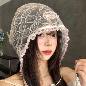 BAOYINFEI | Lace Floral Tie-on Light Breathable Summer Hat