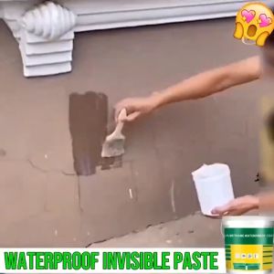 1kg Waterproof Invisible Adhesive Mighty Sealant Paste Tile Repair Glue With Brush Waterproof Invisible Paste Sealant Mighty Polyurethane Glues with Brush Adhesive Repair Glue for Roof Repair Broken Tool