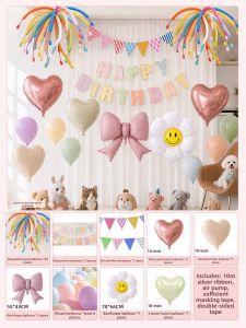 ETY | Girl Indoor Birthday Party Decor Balloon Background
