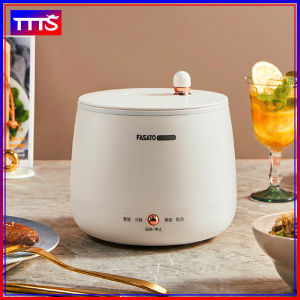 Rice Cooker Non Stick Multi Function Portable 1.6L Electric Mini Cooker for 1-3 People Health Stew Soup Porridge Hot Pot Anti-scalding Anti-paste Ceramic Glaze Office Home Student Smart Small Cooking Pot