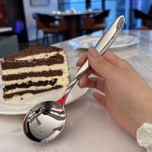 Thickened Stainless Steel 316 Soup Spoon And Eating Spoon with round Head for Restaurant Use Dishwashing Durable Dining Utensils