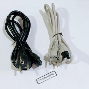 Cáp Adapter dài 1.5m / Cáp nguồn 3 lổ Hoa mai cho sạc Laptop adapter LCD....(Chân cắm Tròn - Dẹp)