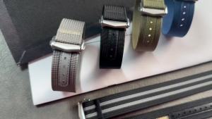 Premium Ribbed Nylon Watch Bands Deployant Clasp 20mm 22mm Watch Strap for Omega for Swatch MoonSwatch Watch Men Sport Wristband