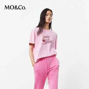 MO&Co. | Vintage Faded Print Cotton Short Sleeve T-shirt