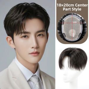 WEIWEI | Invisible Handsome Mens Real Hair Toupee