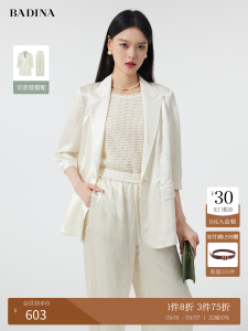 Batina Womens Acetate Suit Jacket One Button Texture Sensation Spring New Style High End Fashion Commute Pure Color Long Sleeve