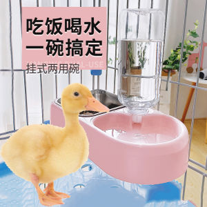 Automatic Duck Feeder Hanging Water Dispenser Pet Chicken Feeding Bowl Anti-Tip Pet Supplies Cat Dog Drinking Water Utensils