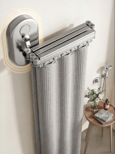 WEILAISHI | Waterproof Dry Wet Separation Bath Curtain with Two Suction Cups