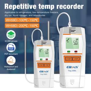 Tlog100 Ultra Low Temperature Data Logger -196℃/-85℃ 32000 Data Capacity TEMP Recorder Dry Ice Digital Temperature Recorder