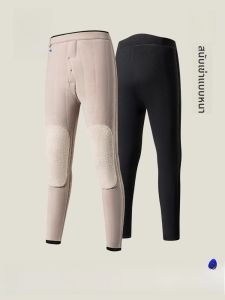 HLA | กางเกงขายาวผู้ชาย ผ้าขนสัตว์หนา อบอุ่น กางเกงขายาวฤดูใบไม้ร่วง/ฤดูหนาว กางเกงขายาวทรงตรง ทรงหลวม ทรงปกติ ผ้าฝ้ายผสมโพลีเอสเตอร์