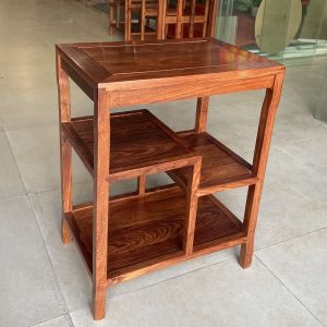 Red Sandalwood Tea Table Phoebe Bamboo Small Tea Table Chinese Style Tea Desk Balcony Solid Wood Small Tea Table Ming Qing Circle Chair Side Table Corner Table