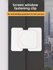 MONLEYTA | Pet Proof Window Safety Latch Cat Preventing Fall Out Window Screen ABS Material Child Proof Door Lock High Rise Window