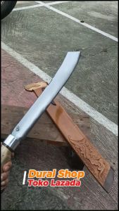Golok Patimura Panjang Ukir Dural Bahan Baja Per Asli Siap Pakai