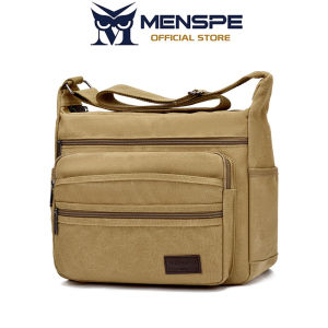 MENSPE กระเป๋าใส่กระเป๋าพาดไหล่ย้อนยุคของผู้ชายกระเป๋าลำลองกระเป๋าโทรศัพท์กระเป๋าธุรกิจกระเป๋าสะพายข้างกันน้ำกระเป๋าเดินทางความจุมากกระเป๋าถนนกีฬาหย่อนใจแฟชั่นสำหรับนักศึกษา