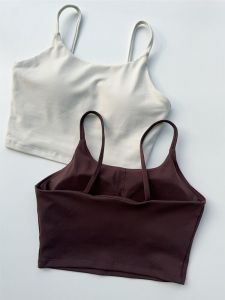 Chen Paopa Yoga Clothes Fitness Pilates Top Womens Summer Outerwear with Chest Pad Dragon Fruit Color Strap Vest