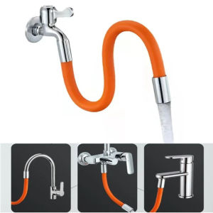360° Water Faucet Extender Bathroom Adjust Free Bending Splashproof Universal Extension Tube Adapter for Kitchen Sink Nozzle