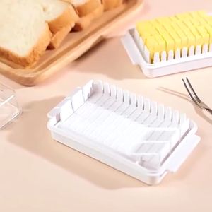 Household Transparent cover butter cutting storage box household butter cheese fresh-keeping box