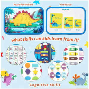 Early learning felt learning board Toddler Dressing Early Learning Board Childrens toys Montessori portable busy board