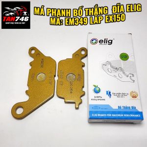 Má phanh. Bố thắng đĩa trước ELIG mã EM349 lắp cho Exciter 150 Sirius FI 2016 trở lên Grande Nvx 125-155 Fz150
