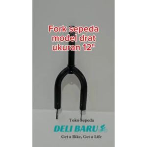Fork model drat Garpu standar 12" hitam murah sepeda anak