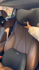 [COD]Memory Cotton Auto Car Neck Pillow Set Universal Car Seat Headrest Waist Pillow Car Accessories Cushion Auto Seat Head
