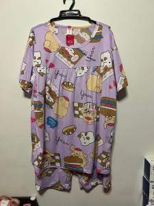 ชุดนอน6XL (เป็นผ้ายืด)แบบกางเกง สาวอวบ โอเว่อร์ไซด์ อกยืดสุดไม่เกิน56 เอว 38-40