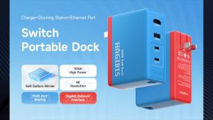 HAGIBIS SWITCH DOCKING 100W GaN CHARGER 4K HDMI RJ45 UNTUK NINTENDO IPAD - BIRU