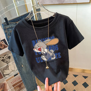 Áo Thun Cotton Tay Ngắn Mùa Hè Mới Cho Nữ Áo Thun in Họa Tiết Hoạt Hình Áo Thun Cotton Phong Cách Thường Ngày Áo Thun Tay Ngắn