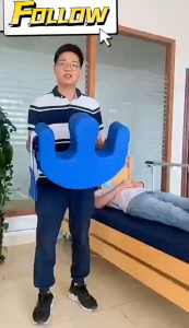 U-Shaped Elderly Comfort Turning Device Leg Bed Turn Over Aid Pillow for Bedridden Side Lying