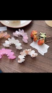 F4 Jepit Rambut Selulosa Asetat Bentuk Daun Summer Large Petal Acetate Hair Claws HSAJ003
