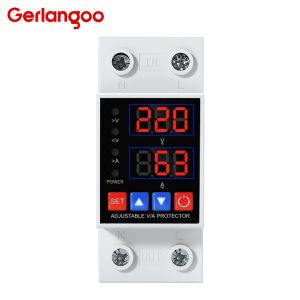 Din Rail 40A 63A 230V Dual Display Adjustable Over Voltage and Under Voltage Protective Device Protector 1-63A