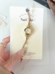 Fashion Watches Woman Elegant Luxury Gold Womens Bracelet Quartz Watch Small Exquisite Ladies Clock Gift for Girlfriend Montre