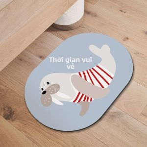 Thảm Lót Sàn Phòng Tắm Cho Thú Cưng VIKAMA Thảm Tắm Khô Nhanh Chống Trượt Thảm Tắm Khô Nhanh Bằng Cao Su Thân Thiện Với Môi Trường Để Trang Trí Nhà Cửa