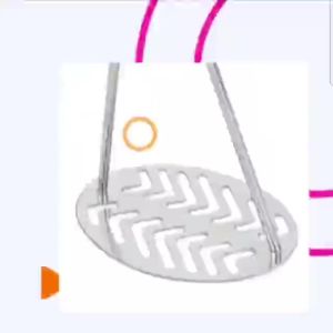 Alat Penghalus Kentang Gagang Kayu Panjang Stainless Anti Karat/ Potato  Mud Masher/ Penghancur Ubi